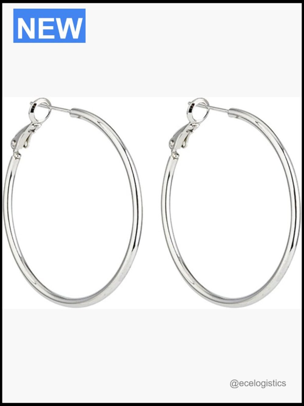 Sterling Silver Hoop Earrings 30/40/50mm Hypoallergenic Lightweight
